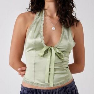 Urban Outfitters Kimchi Blue Olive Knit Top